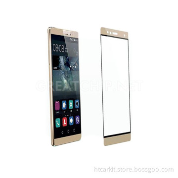 0.2mm slim asahi tempered glass for huawei mate8 silk screen protector